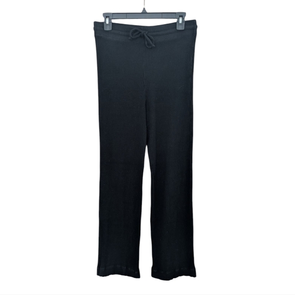 LESET Ali Drawstring Wide Leg Ribbed Pant - Large - Picture 1 of 7